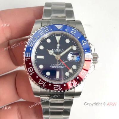  Swiss Replica Rolex 116719 GMT-Master II Pepsi Bezel Blue Dial Watch